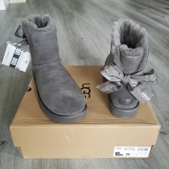 ugg customizable bailey bow mini boot